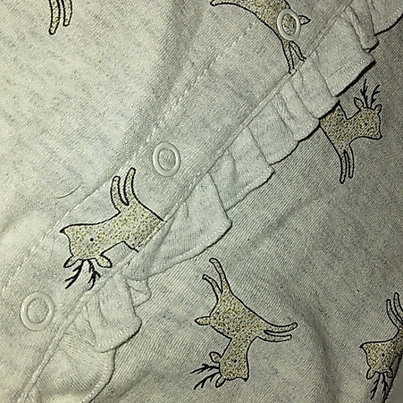 Tis The Season' For Adorable sparkly Reindeer infant Carters Layette Sleeper☆ - Picture 5 of 11